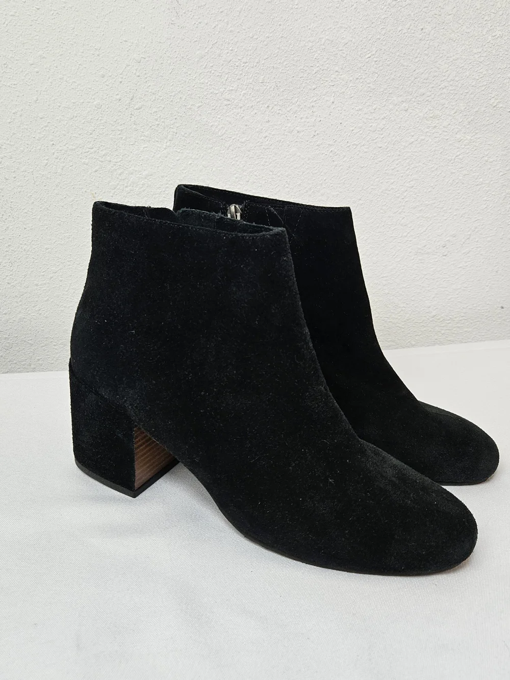 Gentle Souls Blaine Black Suede Ankle Boots with Block Heel - Women Size 9.5M